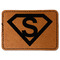 Super Hero Letters Leatherette Patches - Rectangle