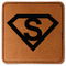 Super Hero Letters Leatherette Patches - Square