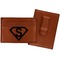 Super Hero Letters Leatherette Wallet with Money Clips - Front and Back
