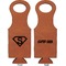 Super Hero Letters Leatherette Wine Tote Double Sided - Front and Back
