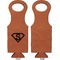 Super Hero Letters Leatherette Wine Tote Single Sided - Front and Back