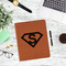 Super Hero Letters Leatherette Zipper Portfolio - Lifestyle Photo
