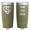 Super Hero Letters Olive Polar Camel Tumbler - 20oz - Double Sided - Approval