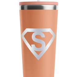 Super Hero Letters RTIC Everyday Tumbler with Straw - 28oz - Peach - Single-Sided