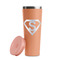 Super Hero Letters Peach RTIC Everyday Tumbler - 28 oz. - Lid Off