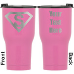 Super Hero Letters RTIC Tumbler - Pink - Engraved Front & Back (Personalized)