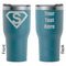 Super Hero Letters RTIC Tumbler - Dark Teal - Double Sided - Front & Back