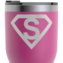 Super Hero Letters RTIC Tumbler - Magenta - Laser Engraved - Double-Sided (Personalized)