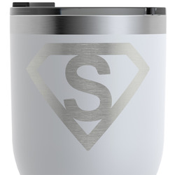 Super Hero Letters RTIC Tumbler - White - Engraved Front & Back (Personalized)