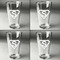 Super Hero Letters Set of Four Engraved Beer Glasses - Individual View