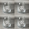 Super Hero Letters Set of Four Personalized Stemless Wineglasses (Approval)
