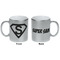 Super Hero Letters Silver Mug - Approval