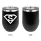 Super Hero Letters Stainless Wine Tumblers - Black - Single Sided - Approval