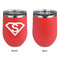 Super Hero Letters Stainless Wine Tumblers - Coral - Single Sided - Approval