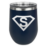 Super Hero Letters Stemless Stainless Steel Wine Tumbler (Personalized)