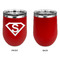 Super Hero Letters Stainless Wine Tumblers - Red - Single Sided - Approval