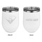 Super Hero Letters Stainless Wine Tumblers - White - Double Sided - Approval