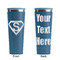 Super Hero Letters Steel Blue RTIC Everyday Tumbler - 28 oz. - Front and Back