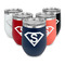 Super Hero Letters Steel Wine Tumblers Multiple Colors