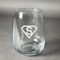 Super Hero Letters Stemless Wine Glass - Front/Approval