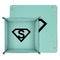 Super Hero Letters Teal Faux Leather Valet Trays - PARENT MAIN