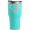 Super Hero Letters Teal RTIC Tumbler (Front)