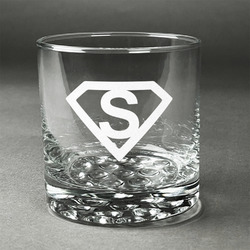 Super Hero Letters Whiskey Glass - Engraved (Personalized)