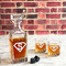 Super Hero Letters Whiskey Glass - In Context