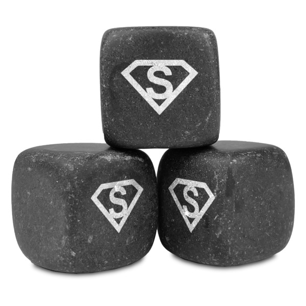 Custom Super Hero Letters Whiskey Stone Set - Set of 3