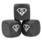 Super Hero Letters Whiskey Stones - Set of 3 - Front