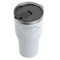 Super Hero Letters White RTIC Tumbler - (Above Angle View)