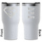 Super Hero Letters White RTIC Tumbler - Front and Back