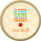 Teacher Quote Cabinet Knob - Gold - Front