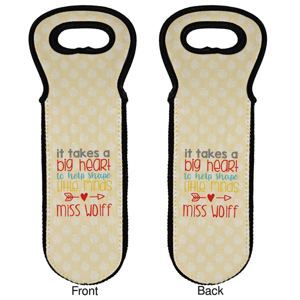 Teacher Gift Wine Tote Front & Back