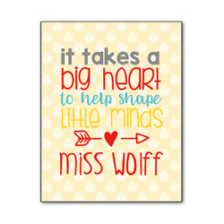 Teacher Gift Wood Print - 11" x 14" (Personalized)