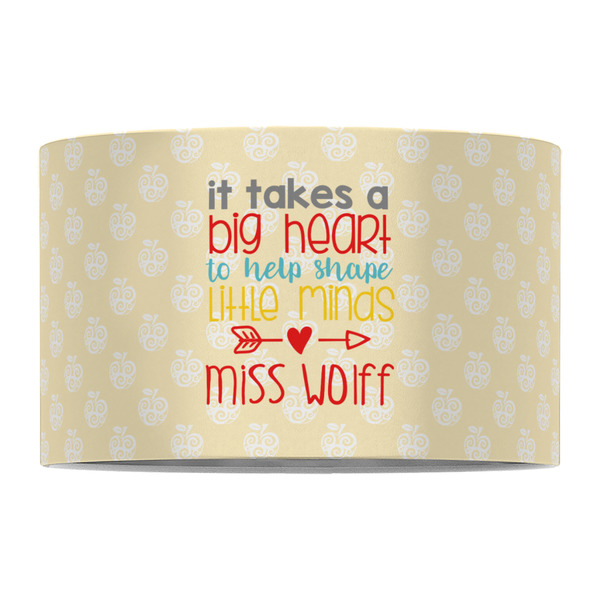Teacher Quote 12" Drum Lampshade - FRONT (Fabric)