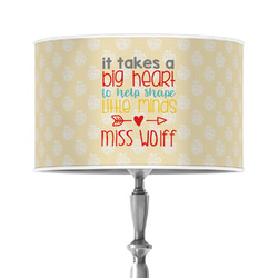 Teacher Gift 12" Drum Lamp Shade - Poly-film (Personalized)