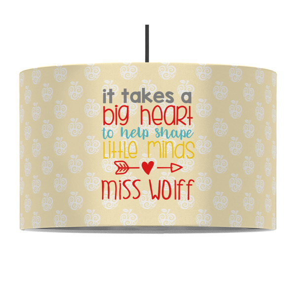 Teacher Quote 12" Drum Lampshade - PENDANT (Fabric)