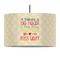 Teacher Gift 12" Drum Pendant Lamp - Fabric (Personalized)