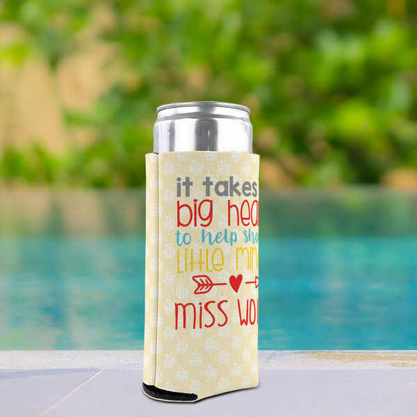 Teacher Quote Can Cooler - Tall 12oz - In Context