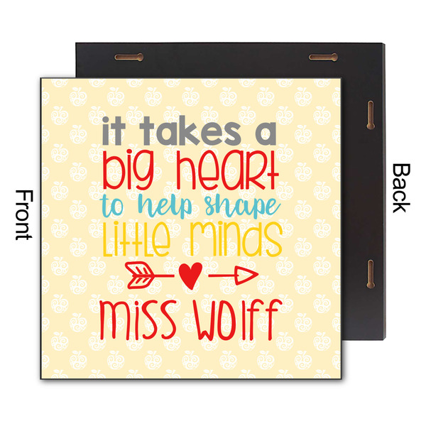 Teacher Quote 12x12 Wood Print - Front & Back View