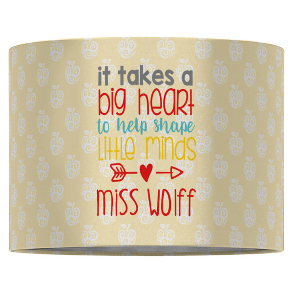 Teacher Quote 16" Drum Lampshade - FRONT (Fabric)