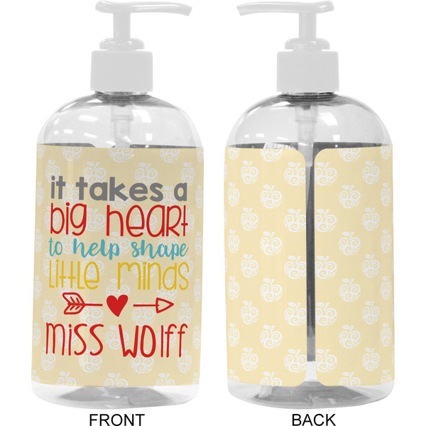 Teacher Quote 16 oz Plastic Liquid Dispenser- Approval- White