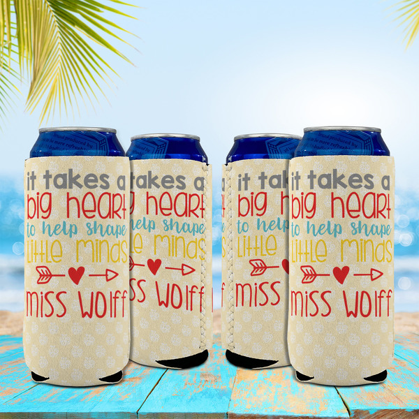 Teacher Quote 16oz Can Sleeve - Set of 4 - LIFESTYLE