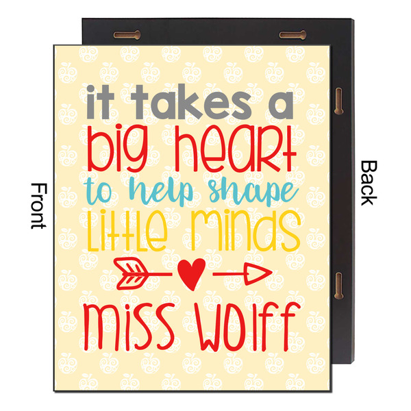 Teacher Quote 16x20 Wood Print - Front & Back View