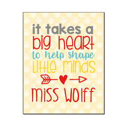 Teacher Gift Wood Print - 16" x 20" (Personalized)