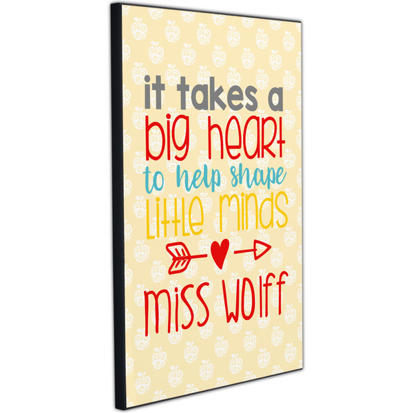 Teacher Quote 20x30 Wood Print - Angle View