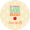 Teacher Quote 3" Multipurpose Round Labels - Single Sticker