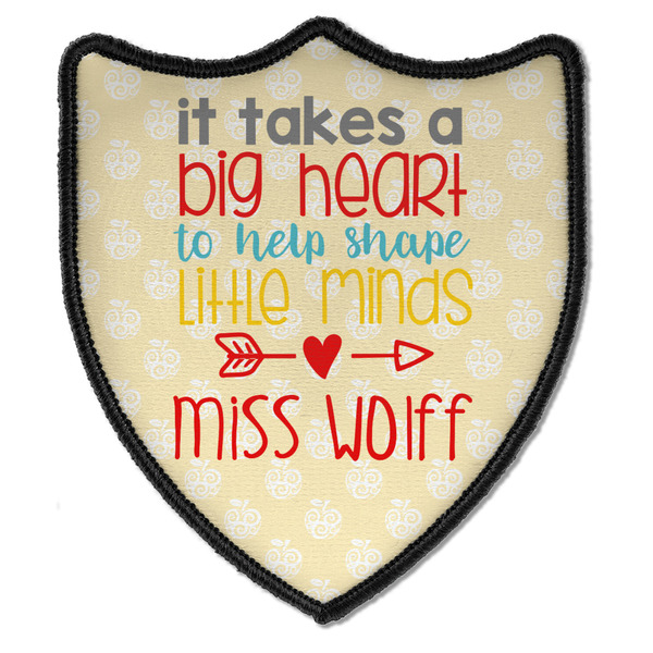 Custom Teacher Gift Iron on Shield Patch B (Personalized)