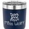 Teacher Quote 30 oz Stainless Steel Ringneck Tumbler - Navy - CLOSE UP